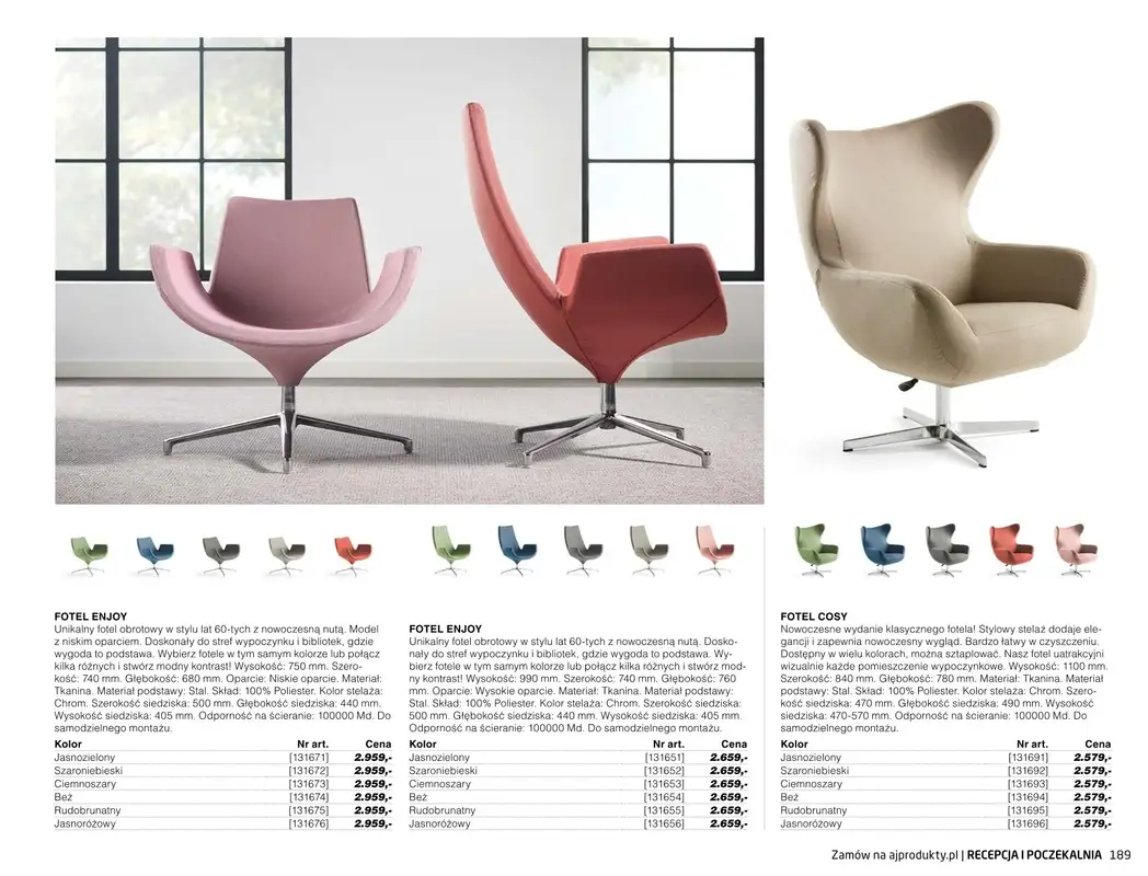 AJ Produkty - gazetka promocyjna Recepcja i poczekalnia - katalog jesień od środy 01.09 do poniedziałku 31.01 - strona 4