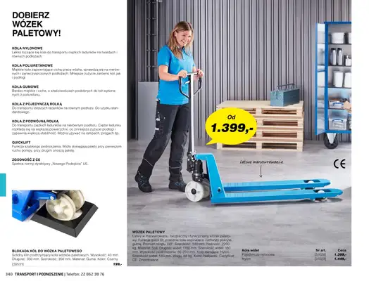AJ Produkty - gazetka promocyjna Transport i podnoszenie - katalog jesień od środy 01.09 do poniedziałku 31.01 - strona 35 AJ Produkty - gazetka promocyjna Transport i podnoszenie - katalog jesień od środy 01.09 do poniedziałku 31.01 - strona 35