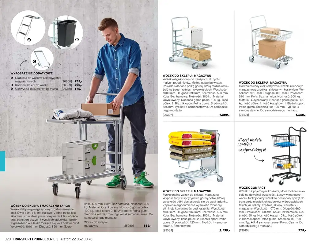 AJ Produkty - gazetka promocyjna Transport i podnoszenie - katalog jesień od środy 01.09 do poniedziałku 31.01 - strona 23