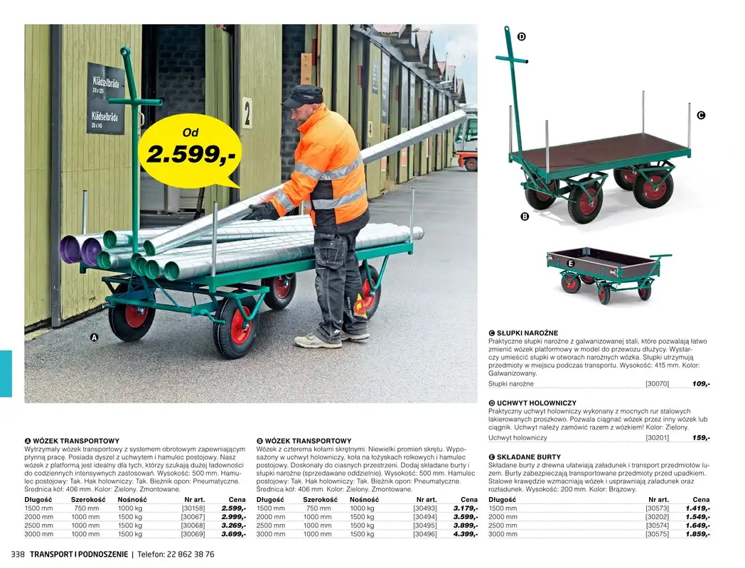 AJ Produkty - gazetka promocyjna Transport i podnoszenie - katalog jesień od środy 01.09 do poniedziałku 31.01 - strona 33