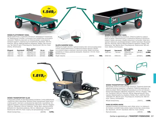 AJ Produkty - gazetka promocyjna Transport i podnoszenie - katalog jesień od środy 01.09 do poniedziałku 31.01 - strona 32 AJ Produkty - gazetka promocyjna Transport i podnoszenie - katalog jesień od środy 01.09 do poniedziałku 31.01 - strona 32