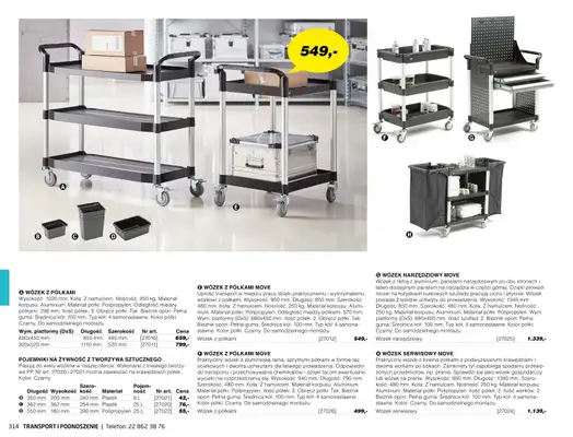 AJ Produkty - gazetka promocyjna Transport i podnoszenie - katalog jesień od środy 01.09 do poniedziałku 31.01 - strona 9 AJ Produkty - gazetka promocyjna Transport i podnoszenie - katalog jesień od środy 01.09 do poniedziałku 31.01 - strona 9