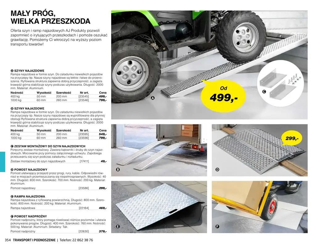AJ Produkty - gazetka promocyjna Transport i podnoszenie - katalog jesień od środy 01.09 do poniedziałku 31.01 - strona 49