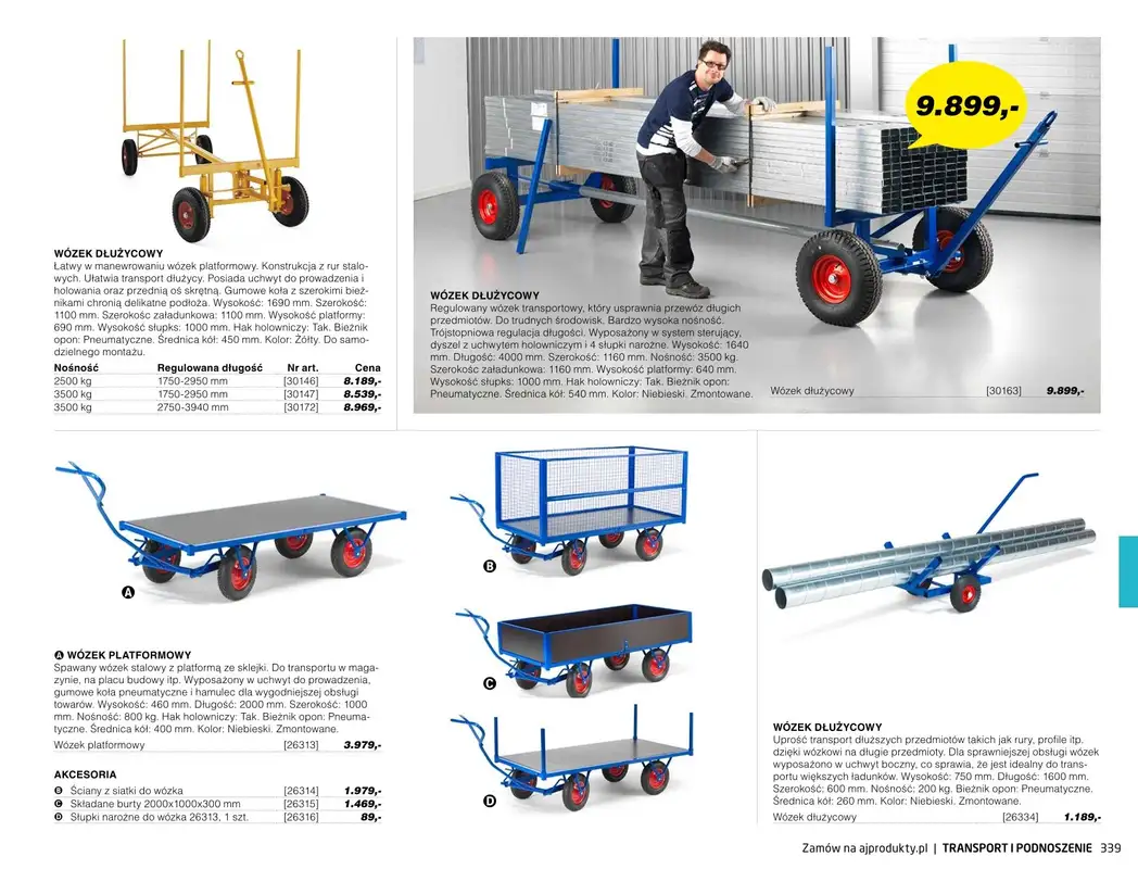 AJ Produkty - gazetka promocyjna Transport i podnoszenie - katalog jesień od środy 01.09 do poniedziałku 31.01 - strona 34