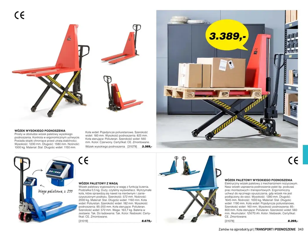 AJ Produkty - gazetka promocyjna Transport i podnoszenie - katalog jesień od środy 01.09 do poniedziałku 31.01 - strona 38