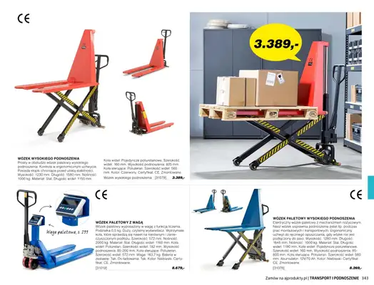 AJ Produkty - gazetka promocyjna Transport i podnoszenie - katalog jesień od środy 01.09 do poniedziałku 31.01 - strona 38 AJ Produkty - gazetka promocyjna Transport i podnoszenie - katalog jesień od środy 01.09 do poniedziałku 31.01 - strona 38