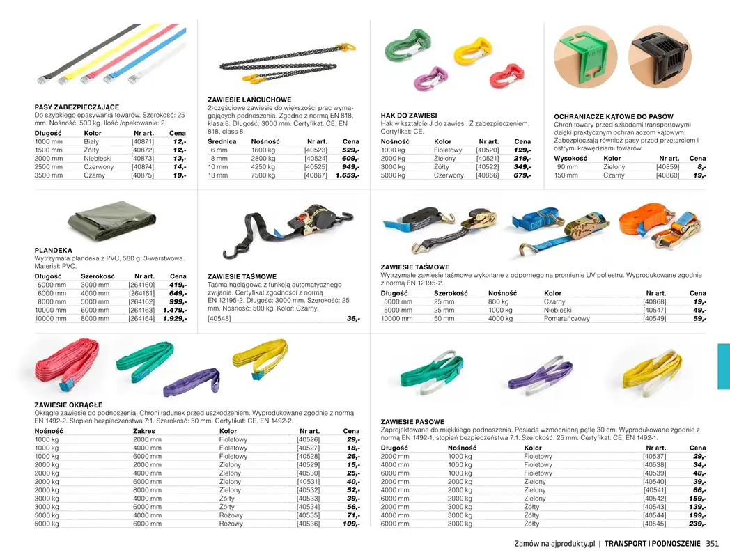 AJ Produkty - gazetka promocyjna Transport i podnoszenie - katalog jesień od środy 01.09 do poniedziałku 31.01 - strona 46