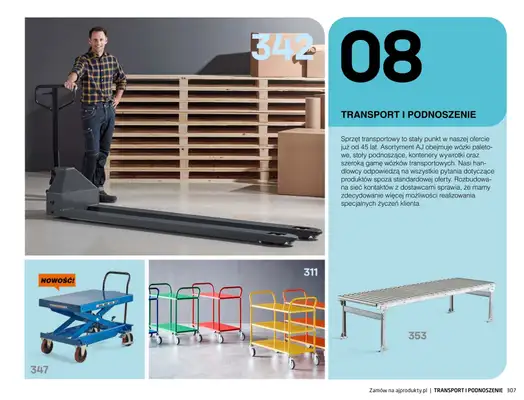 AJ Produkty - gazetka promocyjna Transport i podnoszenie - katalog jesień od środy 01.09 do poniedziałku 31.01 - strona 2 AJ Produkty - gazetka promocyjna Transport i podnoszenie - katalog jesień od środy 01.09 do poniedziałku 31.01 - strona 2
