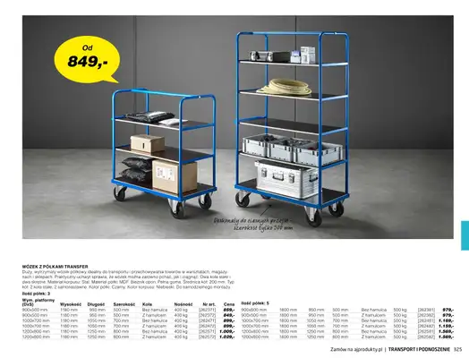 AJ Produkty - gazetka promocyjna Transport i podnoszenie - katalog jesień od środy 01.09 do poniedziałku 31.01 - strona 20 AJ Produkty - gazetka promocyjna Transport i podnoszenie - katalog jesień od środy 01.09 do poniedziałku 31.01 - strona 20