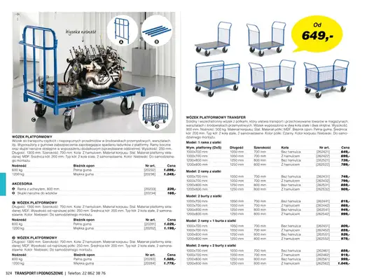AJ Produkty - gazetka promocyjna Transport i podnoszenie - katalog jesień od środy 01.09 do poniedziałku 31.01 - strona 19 AJ Produkty - gazetka promocyjna Transport i podnoszenie - katalog jesień od środy 01.09 do poniedziałku 31.01 - strona 19
