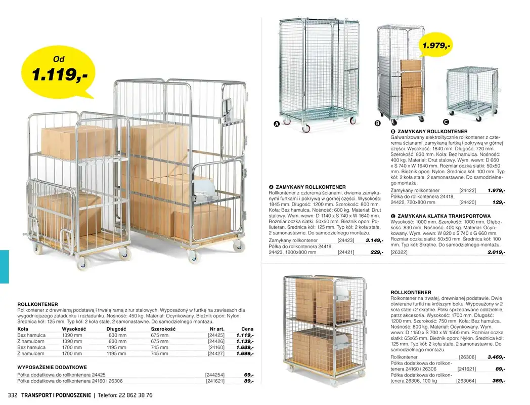 AJ Produkty - gazetka promocyjna Transport i podnoszenie - katalog jesień od środy 01.09 do poniedziałku 31.01 - strona 27