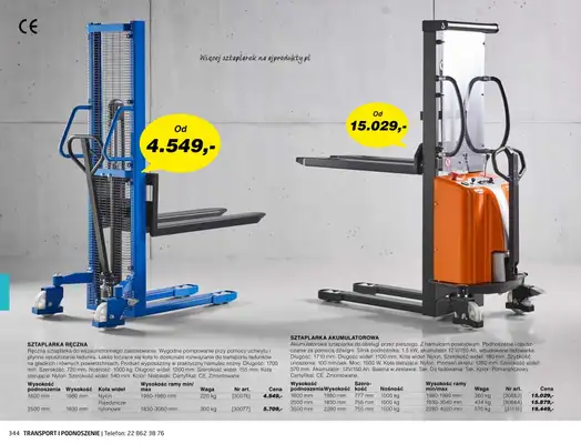 AJ Produkty - gazetka promocyjna Transport i podnoszenie - katalog jesień od środy 01.09 do poniedziałku 31.01 - strona 39 AJ Produkty - gazetka promocyjna Transport i podnoszenie - katalog jesień od środy 01.09 do poniedziałku 31.01 - strona 39