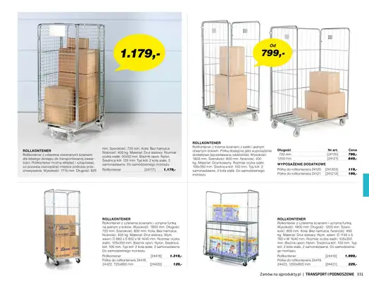 AJ Produkty - gazetka promocyjna Transport i podnoszenie - katalog jesień od środy 01.09 do poniedziałku 31.01 - strona 26 AJ Produkty - gazetka promocyjna Transport i podnoszenie - katalog jesień od środy 01.09 do poniedziałku 31.01 - strona 26