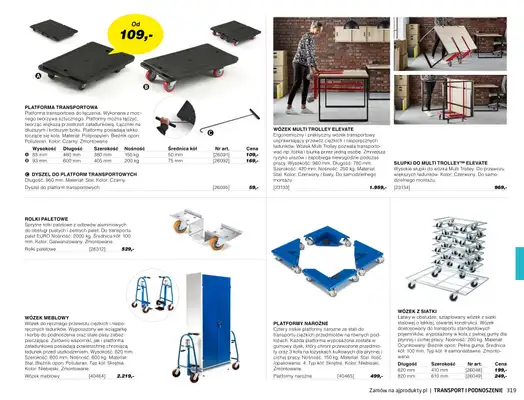 AJ Produkty - gazetka promocyjna Transport i podnoszenie - katalog jesień od środy 01.09 do poniedziałku 31.01 - strona 14 AJ Produkty - gazetka promocyjna Transport i podnoszenie - katalog jesień od środy 01.09 do poniedziałku 31.01 - strona 14