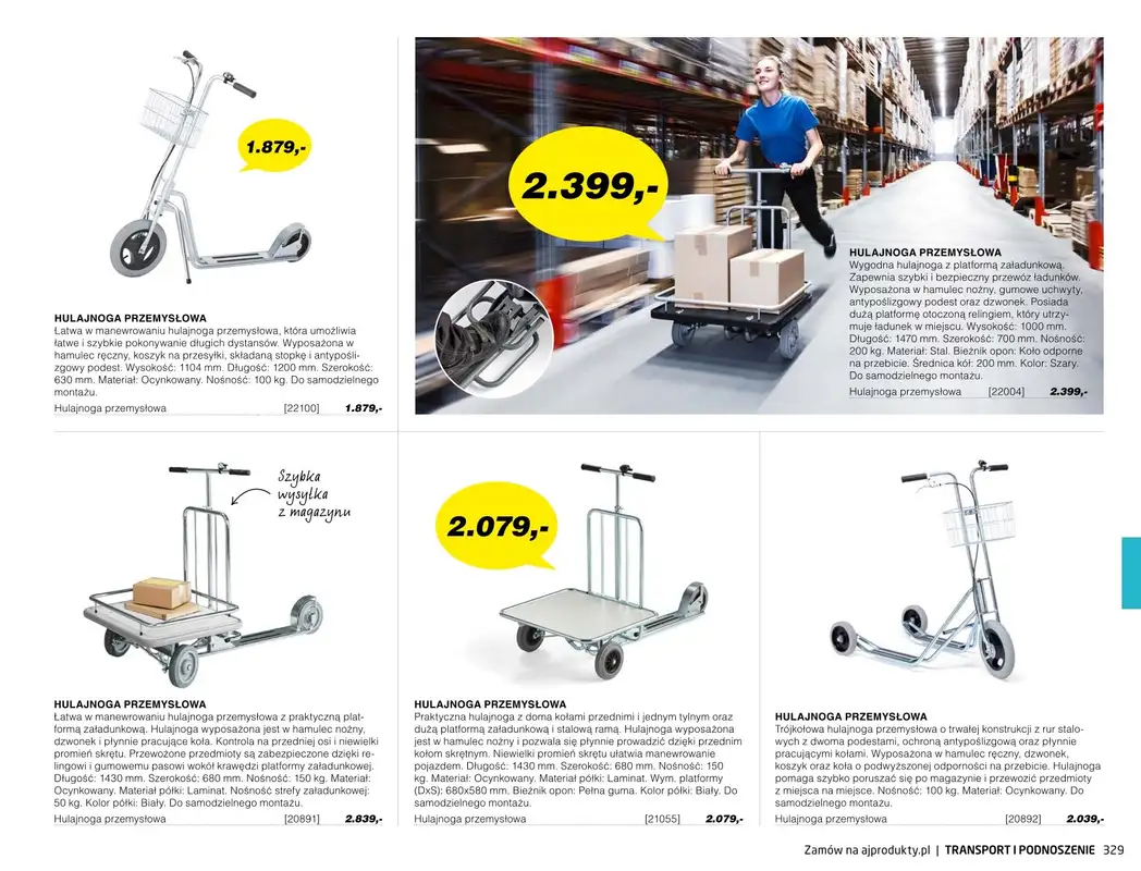 AJ Produkty - gazetka promocyjna Transport i podnoszenie - katalog jesień od środy 01.09 do poniedziałku 31.01 - strona 24