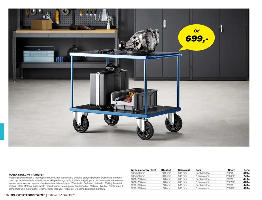 AJ Produkty - gazetka promocyjna Transport i podnoszenie - katalog jesień od środy 01.09 do poniedziałku 31.01 - strona 11