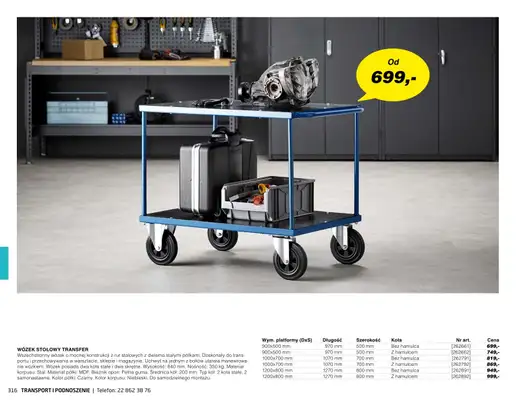 AJ Produkty - gazetka promocyjna Transport i podnoszenie - katalog jesień od środy 01.09 do poniedziałku 31.01 - strona 11 AJ Produkty - gazetka promocyjna Transport i podnoszenie - katalog jesień od środy 01.09 do poniedziałku 31.01 - strona 11