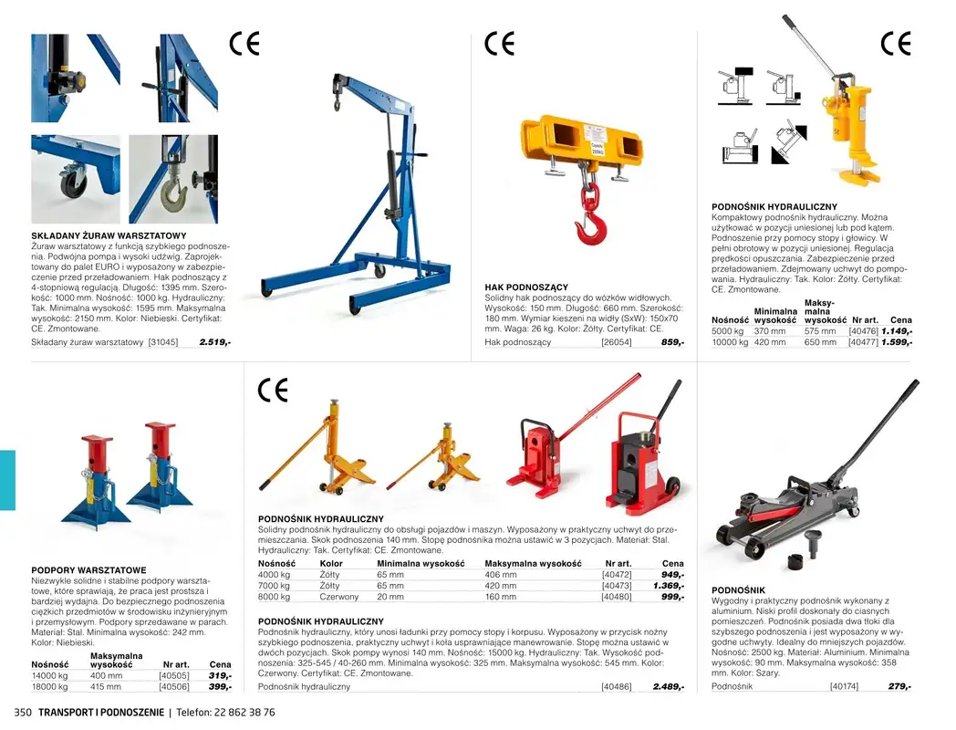 AJ Produkty - gazetka promocyjna Transport i podnoszenie - katalog jesień od środy 01.09 do poniedziałku 31.01 - strona 45