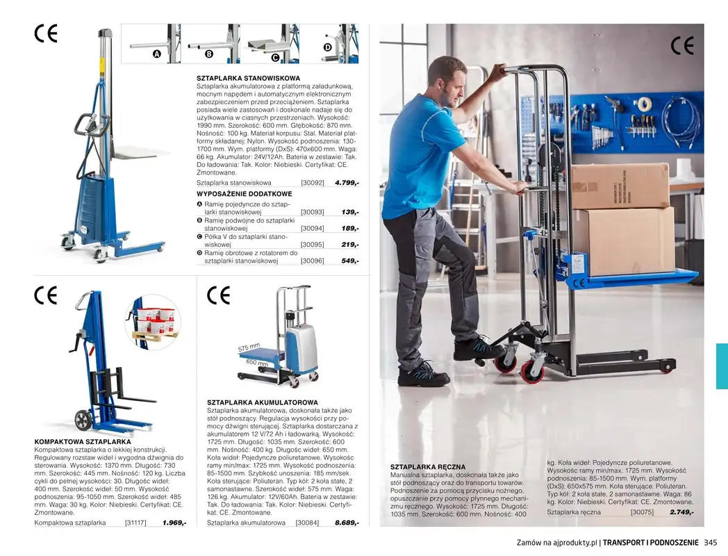 AJ Produkty - gazetka promocyjna Transport i podnoszenie - katalog jesień od środy 01.09 do poniedziałku 31.01 - strona 40