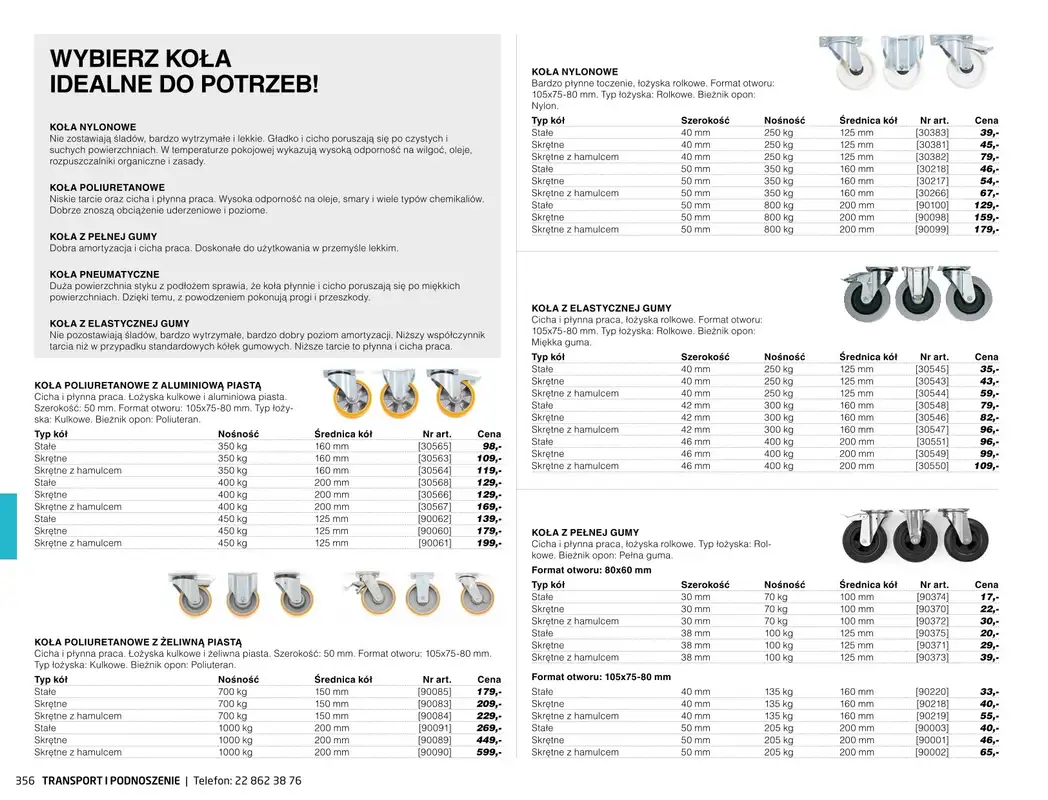 AJ Produkty - gazetka promocyjna Transport i podnoszenie - katalog jesień od środy 01.09 do poniedziałku 31.01 - strona 51