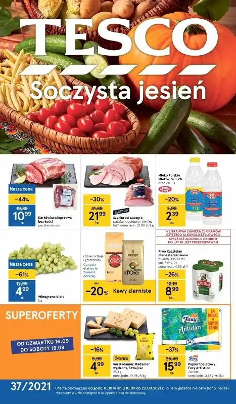 Tesco - gazetka promocyjna Gazetka Hipermarket od czwartku 16.09 do środy 22.09
