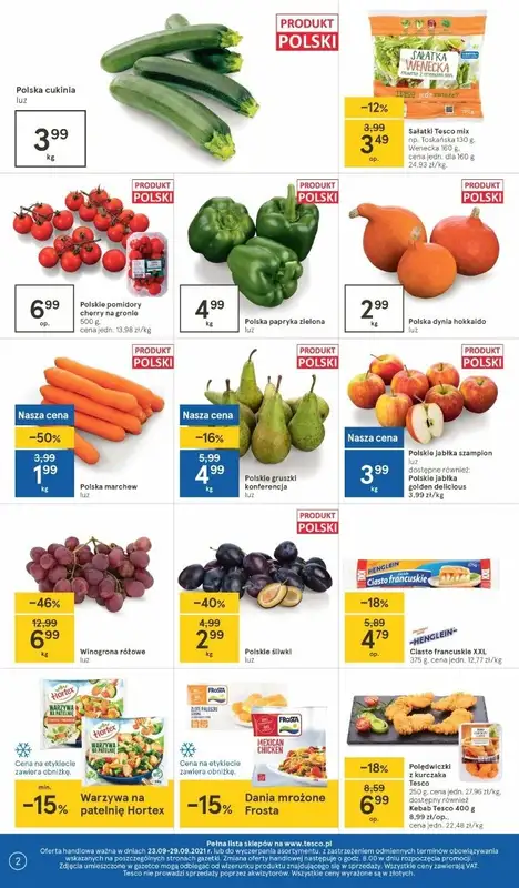 Tesco - gazetka promocyjna Gazetka Hipermarket od czwartku 23.09 do środy 29.09 - strona 2