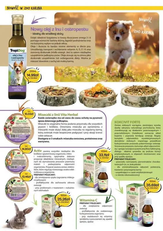 ZOO Karina - gazetka promocyjna Magazyn ZOO Karina 10/2021 od piątku 01.10 do niedzieli 31.10 - strona 4