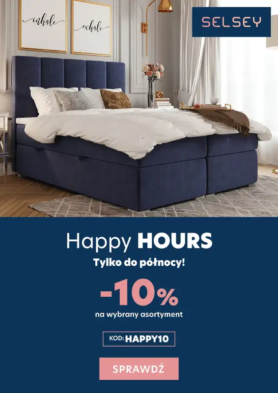 Selsey - gazetka promocyjna Happy hours -10% na meble i dodatki od środy 03.11 do środy 03.11