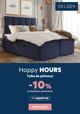 Selsey - gazetka promocyjna Happy hours -10% na meble i dodatki od środy 03.11 do środy 03.11 Selsey - gazetka promocyjna Happy hours -10% na meble i dodatki od środy 03.11 do środy 03.11