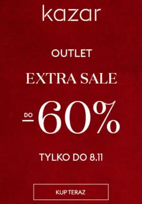 Kazar - gazetka promocyjna Do -60% extra sale od środy 03.11 do poniedziałku 08.11