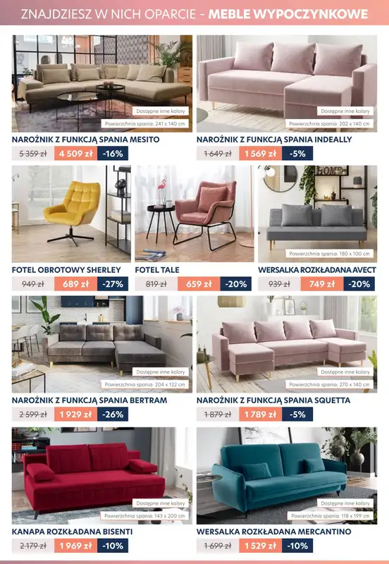 Selsey - gazetka promocyjna GAZETKA do -40% na meble i dodatki od piątku 05.11 do poniedziałku 06.12 - strona 7