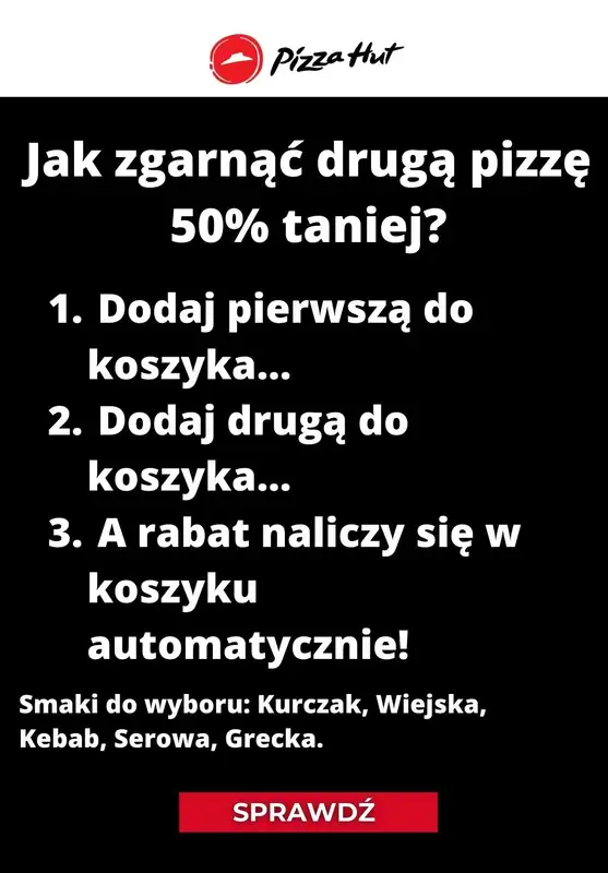 Pizza Hut - gazetka promocyjna -50% na drugą pizze od wtorku 09.11  - strona 2