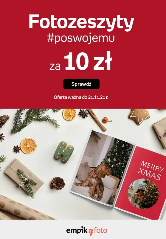 Empik Foto - gazetka promocyjna Fotozeszyty za 10zł: Fotoksiążka w wersji „light” za 10zł! od środy 17.11 do niedzieli 21.11