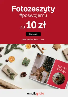 Empik Foto - gazetka promocyjna Fotozeszyty za 10zł: Fotoksiążka w wersji „light” za 10zł! od środy 17.11 do niedzieli 21.11 Empik Foto - gazetka promocyjna Fotozeszyty za 10zł: Fotoksiążka w wersji „light” za 10zł! od środy 17.11 do niedzieli 21.11
