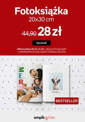 Empik Foto - gazetka promocyjna Fotoksiążki 20x30: Bestsellerowy rozmiar w niższej cenie! od środy 17.11 do niedzieli 21.11