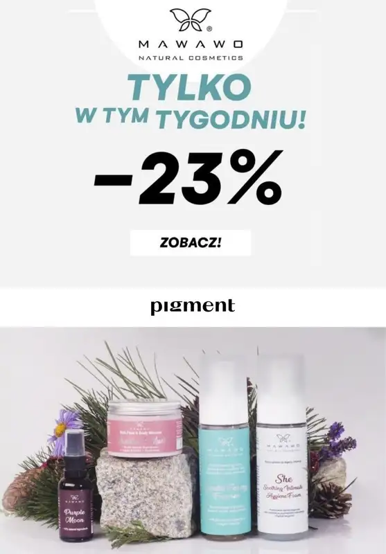 Drogeria Pigment - gazetka promocyjna -23% na markę Mawawo od środy 24.11 do niedzieli 28.11