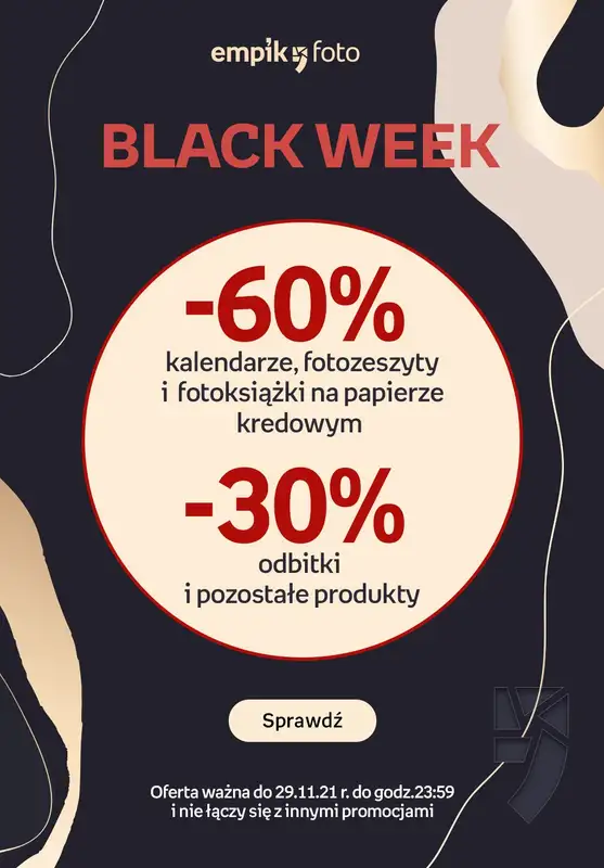 Empik Foto - gazetka promocyjna Black Week w Empik Foto! od czwartku 25.11 do wtorku 30.11