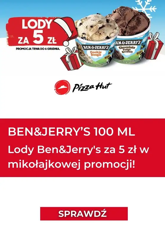 Pizza Hut - gazetka promocyjna 5 zł za lody Ben&Jerry's od czwartku 02.12 do poniedziałku 06.12 - strona 2