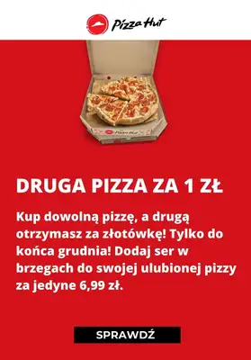 Pizza Hut - gazetka promocyjna 1 zł za drugą pizze na wynos lub na miejscu od czwartku 09.12 do piątku 31.12 - strona 2 Pizza Hut - gazetka promocyjna 1 zł za drugą pizze na wynos lub na miejscu od czwartku 09.12 do piątku 31.12 - strona 2