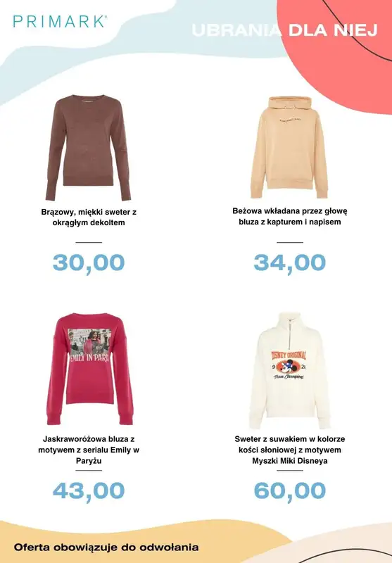 Primark - gazetka promocyjna Od 30 zł bluzy i swetry damskie od środy 16.02  - strona 3