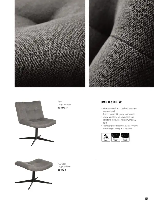 VOX - gazetka promocyjna Katalog mebli tapicerowanych od wtorku 22.03 do wtorku 31.01 - strona 155