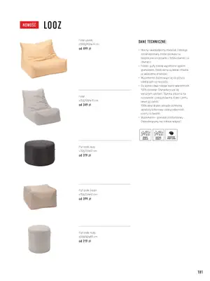 VOX - gazetka promocyjna Katalog mebli tapicerowanych od wtorku 22.03 do wtorku 31.01 - strona 181