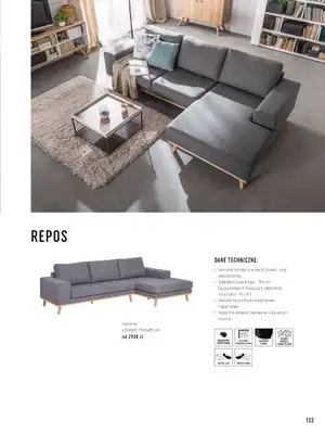 VOX - gazetka promocyjna Katalog mebli tapicerowanych od wtorku 22.03 do wtorku 31.01 - strona 133