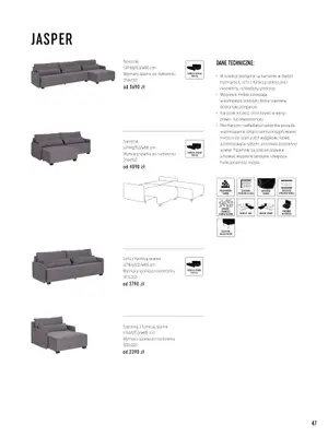 VOX - gazetka promocyjna Katalog mebli tapicerowanych od wtorku 22.03 do wtorku 31.01 - strona 47