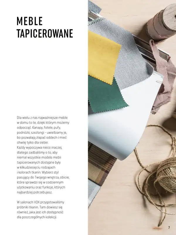 VOX - gazetka promocyjna Katalog mebli tapicerowanych od wtorku 22.03 do wtorku 31.01 - strona 7