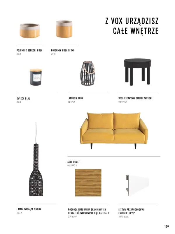 VOX - gazetka promocyjna Katalog mebli tapicerowanych od wtorku 22.03 do wtorku 31.01 - strona 129