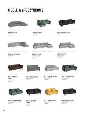 VOX - gazetka promocyjna Katalog mebli tapicerowanych od wtorku 22.03 do wtorku 31.01 - strona 186