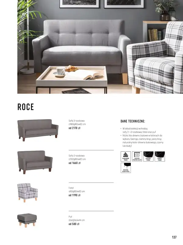 VOX - gazetka promocyjna Katalog mebli tapicerowanych od wtorku 22.03 do wtorku 31.01 - strona 137