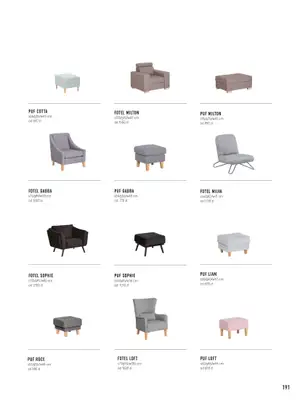 VOX - gazetka promocyjna Katalog mebli tapicerowanych od wtorku 22.03 do wtorku 31.01 - strona 191