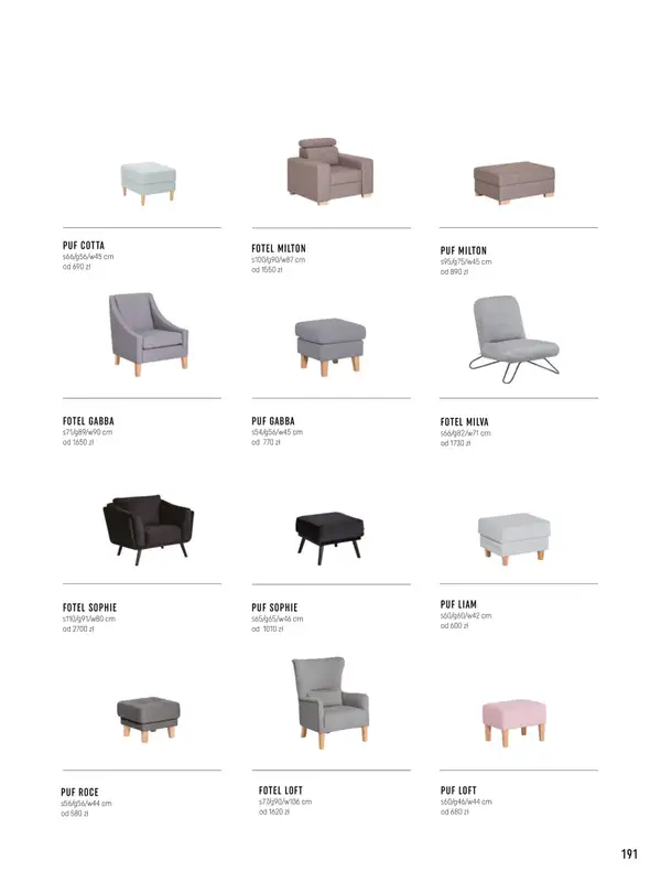 VOX - gazetka promocyjna Katalog mebli tapicerowanych od wtorku 22.03 do wtorku 31.01 - strona 191